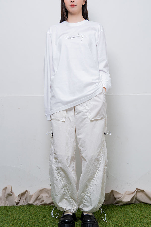 【Nora Lily】 Antique Charm Long Sleeve T-Shirt(UNISEX)-WHITE-224120002-01