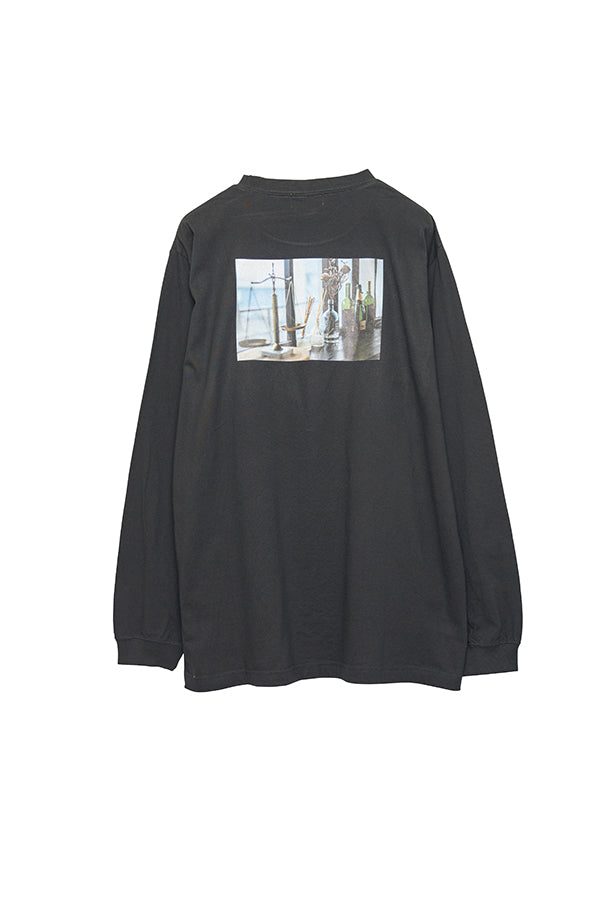 【Nora Lily】 Antique Charm Long Sleeve T-Shirt(UNISEX)-BLACK-224120002-19