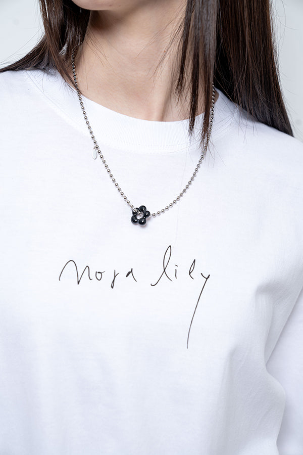 【Nora Lily】 Antique Charm Long Sleeve T-Shirt(UNISEX)-WHITE-224120002-01