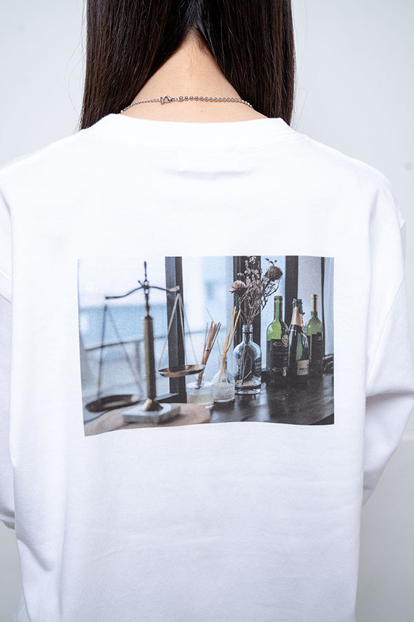 【Nora Lily】 Antique Charm Long Sleeve T-Shirt(UNISEX)-WHITE-224120002-01