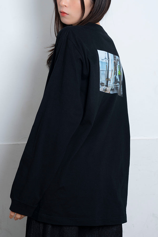 【Nora Lily】 Antique Charm Long Sleeve T-Shirt(UNISEX)-BLACK-224120002-19