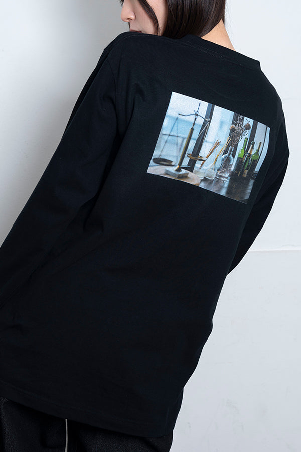 【Nora Lily】 Antique Charm Long Sleeve T-Shirt(UNISEX)-BLACK-224120002-19