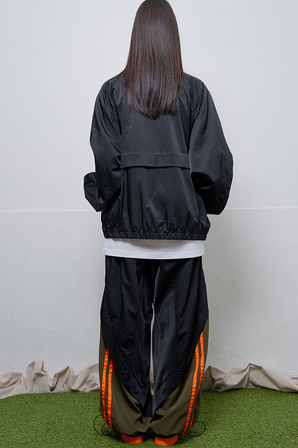 【Nora Lily】 Spring Track Pants(UNISEX)-BLACK x Khaki-224160041-19