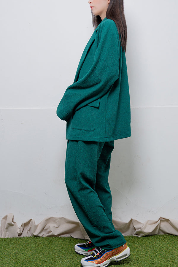 【Nora Lily】 Melange Wide Pants(UNISEX)-GREEN-224160047-22