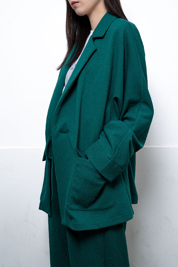 【Nora Lily】 Melange Dolman Jacket(UNISEX)-GREEN-224142076-22
