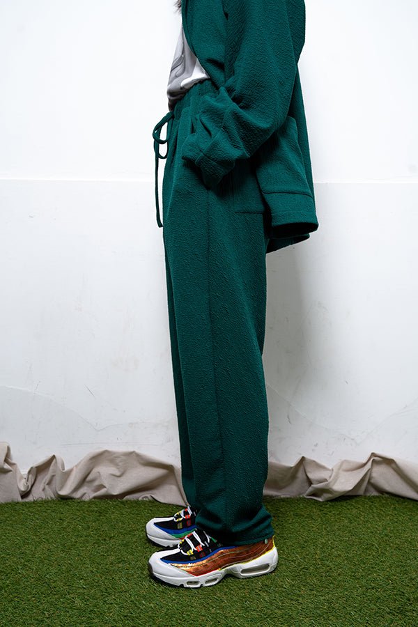 【Nora Lily】 Melange Wide Pants(UNISEX)-GREEN-224160047-22