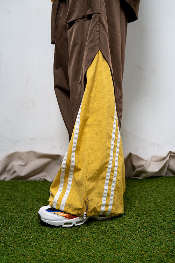【Nora Lily】 Spring Track Pants(UNISEX)-BROWN x Mustard-224160041-42