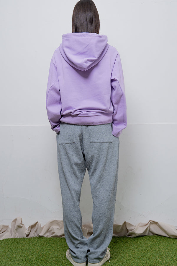 【Nora Lily】 Rib Brocking Hoodie(UNISEX)-LAVENDER-224180071-81