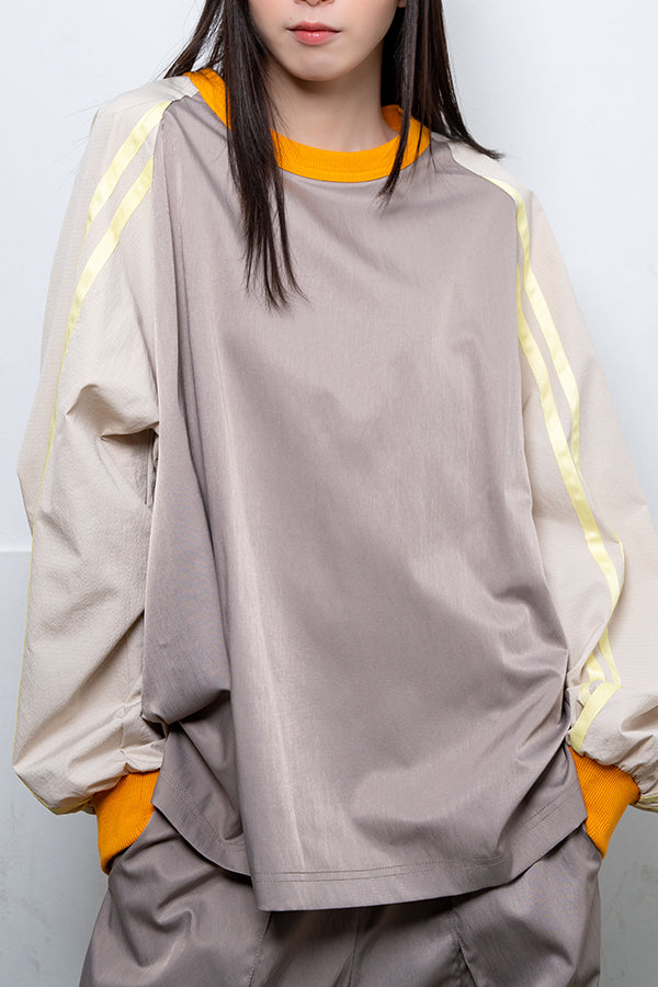 【Nora Lily】 Spring Track Pull Over(UNISEX)-GREY x Light Grey-224180072-12