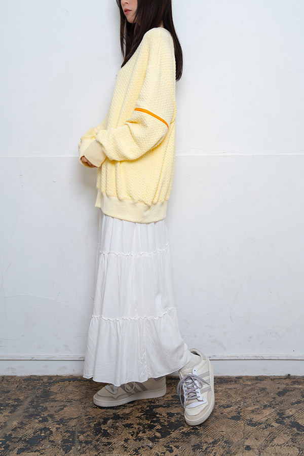 【Nora Lily】 Open Sleeve Cut Top(UNISEX)-Light YELLOW-224180077-31