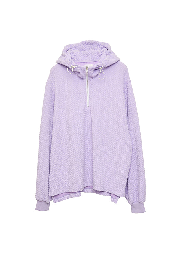 【Nora Lily】 Half-ZIP Hoodie(UNISEX)-LAVENDER-224180085-85