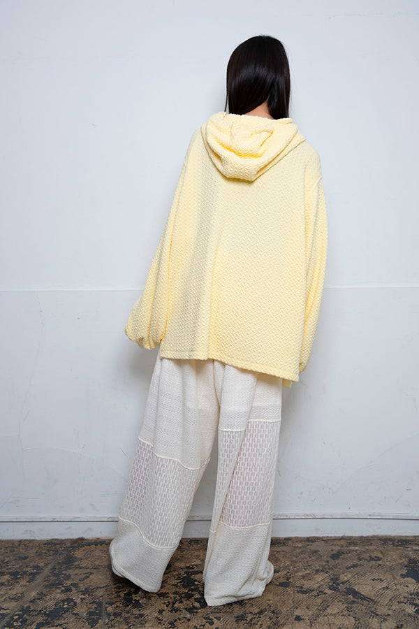 【Nora Lily】 Half-ZIP Hoodie(UNISEX)-Light YELLOW-224180085-31