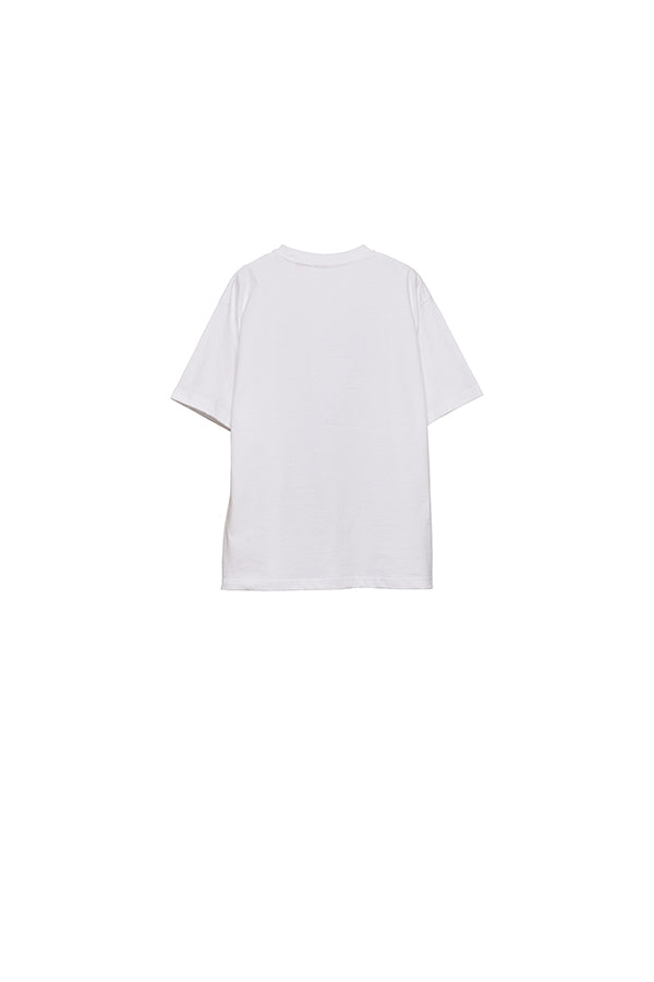 【Nora Lily】NL College Logo T-Shirt(UNISEX)-WHITE-224320006-01L