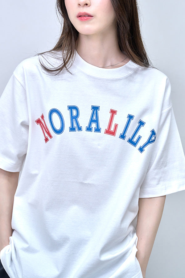 【Nora Lily】NL College Logo T-Shirt(UNISEX)-WHITE-224320006-01L