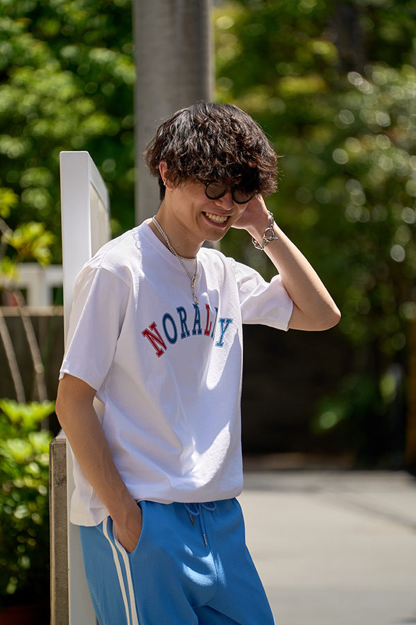 【Nora Lily】NL College Logo T-Shirt(UNISEX)-WHITE-224320006-01L