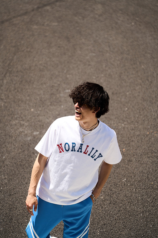 【Nora Lily】NL College Logo T-Shirt(UNISEX)-WHITE-224320006-01L