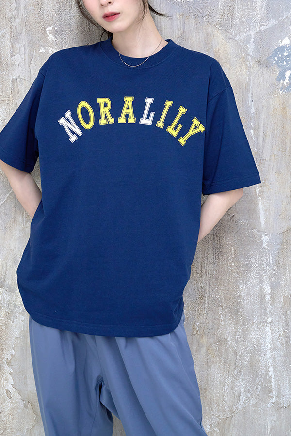 【Nora Lily】NL College Logo T-Shirt(UNISEX)-NAVY-224320006-93L