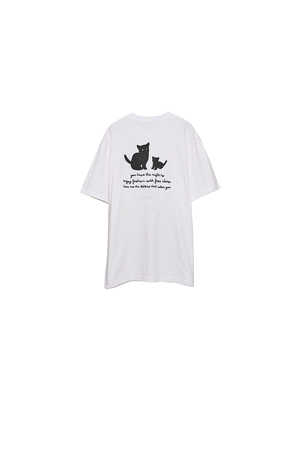 【Nora Lily】Cat Parent and Child T-Shirt(UNISEX)-WHITE-224320008-01L