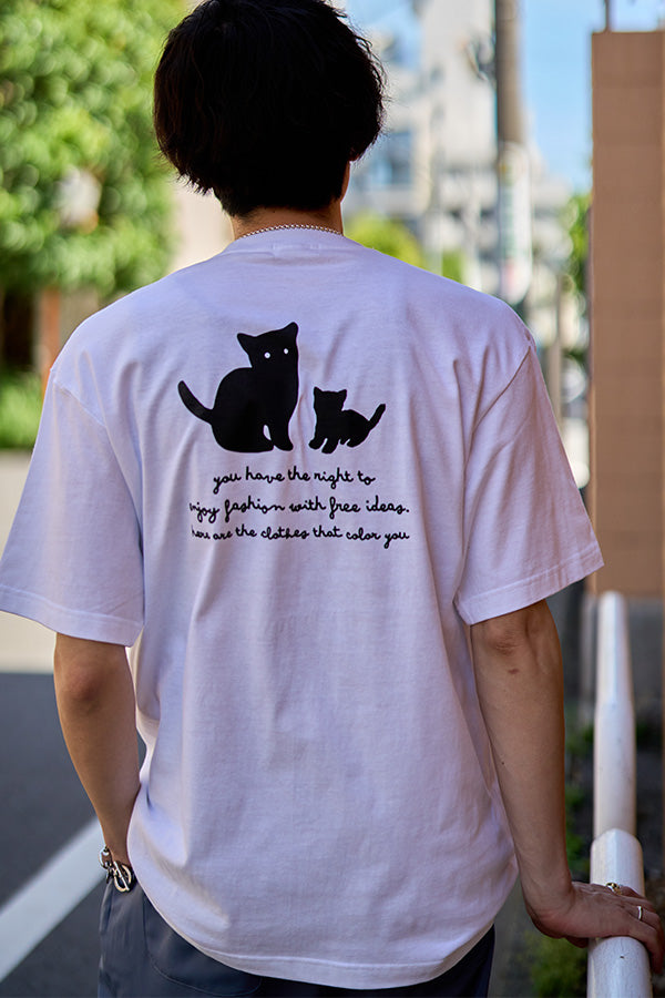 【Nora Lily】Cat Parent and Child T-Shirt(UNISEX)-WHITE-224320008-01L