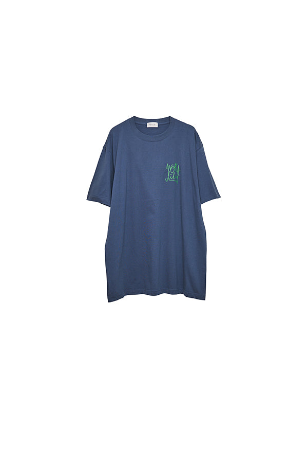 【Nora Lily】Cat with Letter T-Shirt(UNISEX)-navy-224320009-93L