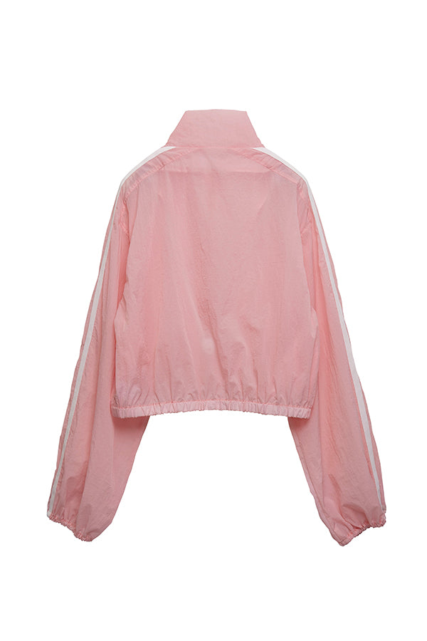 【Nora Lily elle】 Short length Sheer Track Jacket(Women)-PINK-224342077-71
