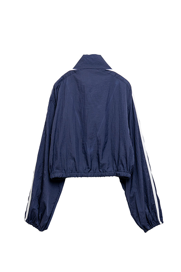 【Nora Lily elle】 Short length Sheer Track Jacket(Women)-NAVY-224342077-93
