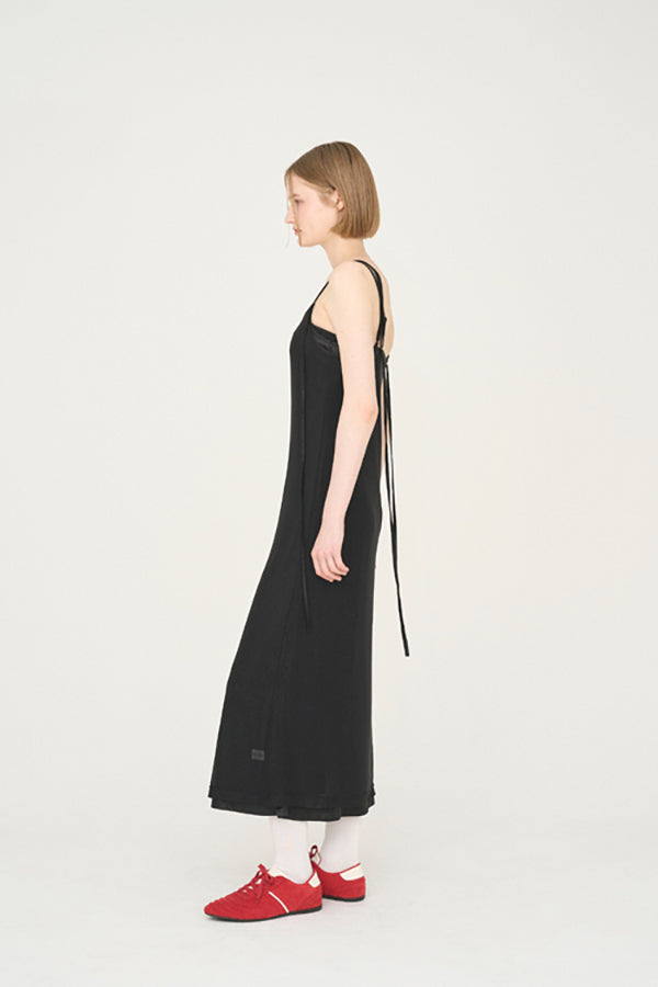 【Nora Lily】「elle」Tie dyeing sheer dress-Black x Black-224350026-19F