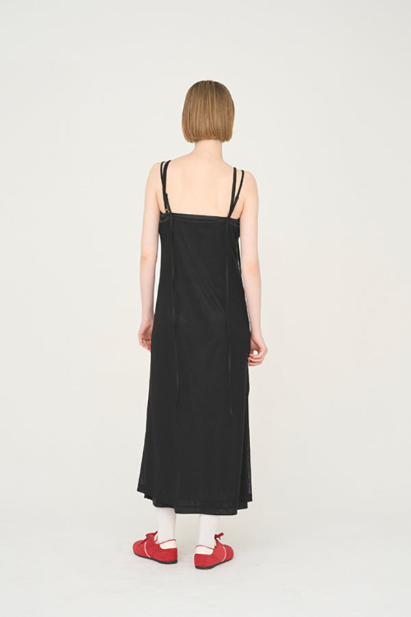 【Nora Lily】「elle」Tie dyeing sheer dress-Black x Black-224350026-19F