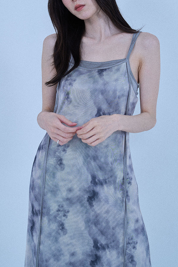 ご予約商品：【Nora Lily elle】 Tie dyeing sheer dress(Women)-GREY-224350026-11
