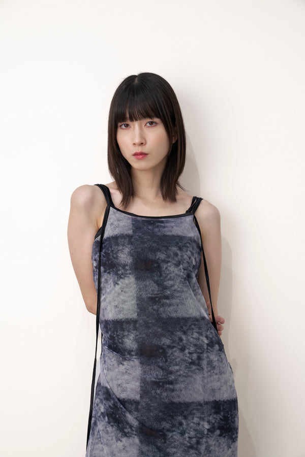 【Nora Lily】「elle」Tie dyeing sheer dress-Black Tie Dye-224350026-18F