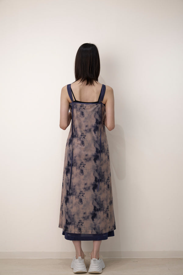 【Nora Lily】「elle」Tie dyeing sheer dress-Beige Tie Dye-224350026-52F