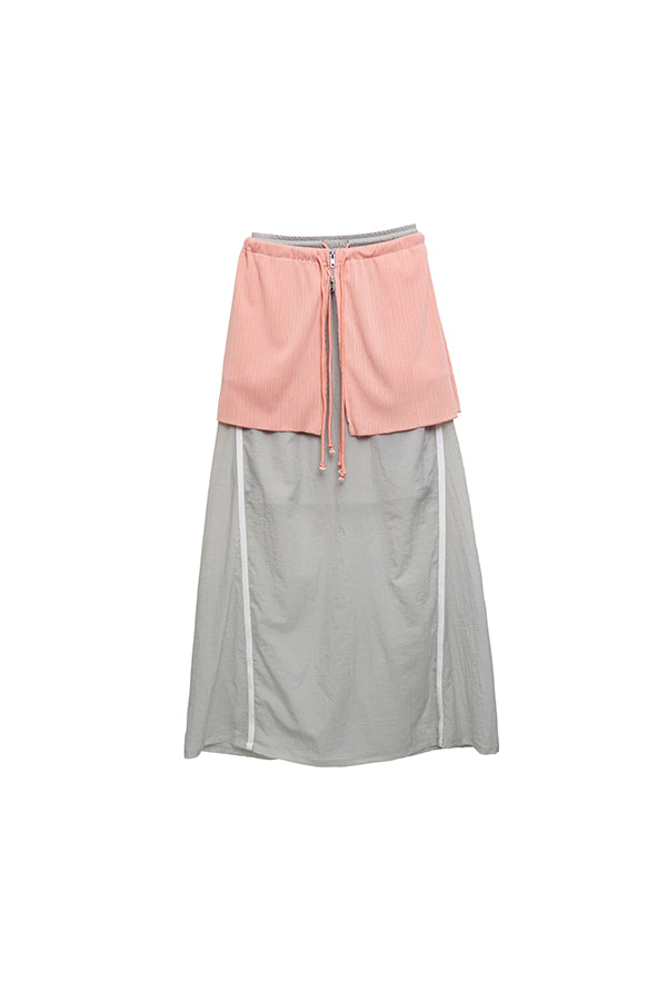 【Nora Lily elle】 Sheer Track Skirt(Women)-GREY-224360050-11