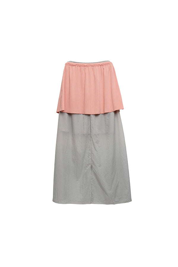 【Nora Lily elle】 Sheer Track Skirt(Women)-GREY-224360050-11