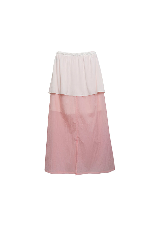 【Nora Lily elle】 Sheer Track Skirt(Women)-PINK-224360050-71