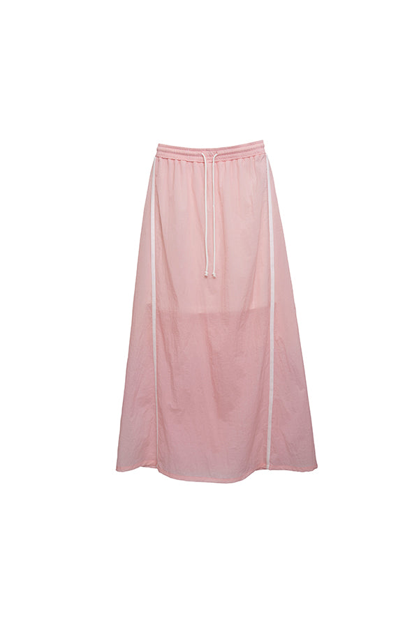 【Nora Lily elle】 Sheer Track Skirt(Women)-PINK-224360050-71