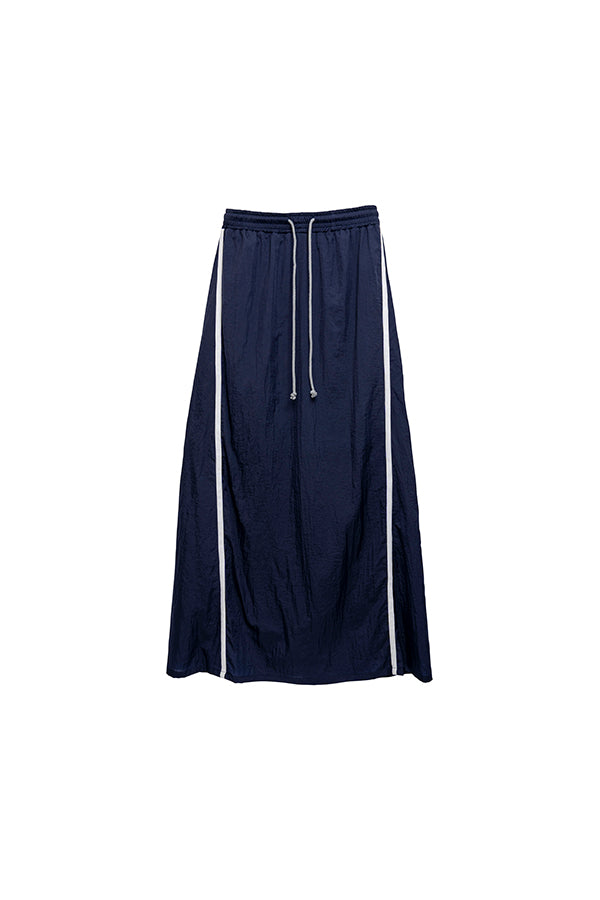 【Nora Lily elle】 Sheer Track Skirt(Women)-NAVY-224360050-93