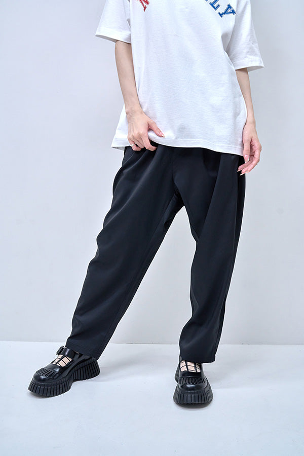 【Nora Lily】2 Tuck Tapered Pants(UNISEX)-BLACK-224360053-19F