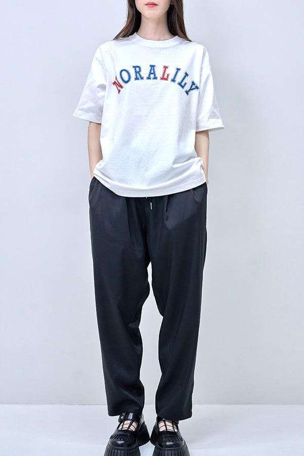 【Nora Lily】2 Tuck Tapered Pants(UNISEX)-BLACK-224360053-19F