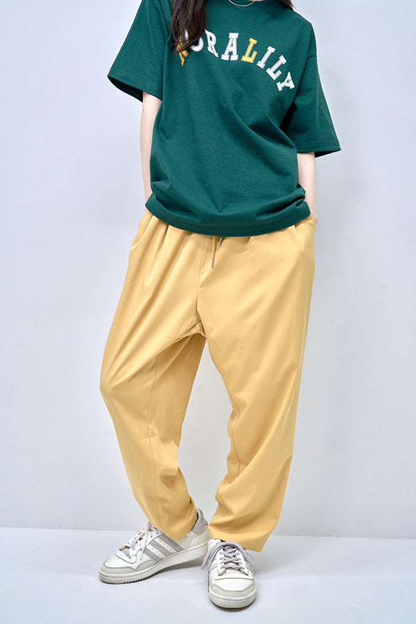 【Nora Lily】2 Tuck Tapered Pants(UNISEX)-Light YELLOW-224360053-31F