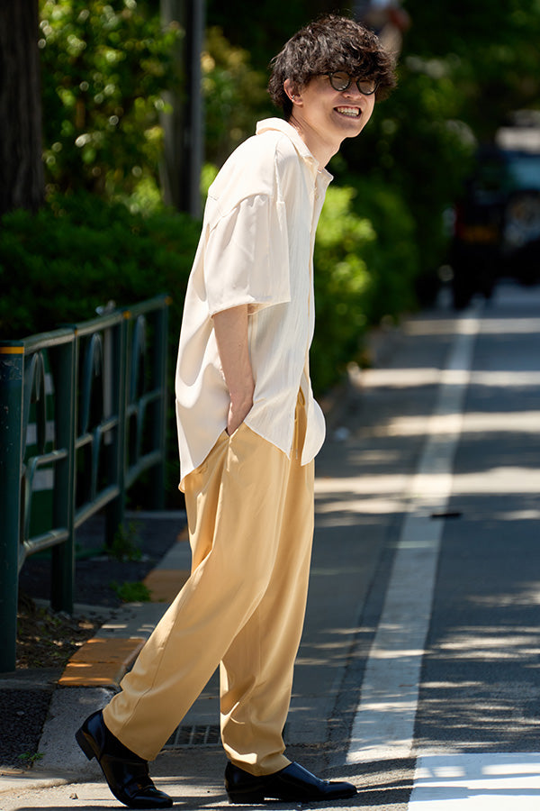 【Nora Lily】2 Tuck Tapered Pants(UNISEX)-Light YELLOW-224360053-31F