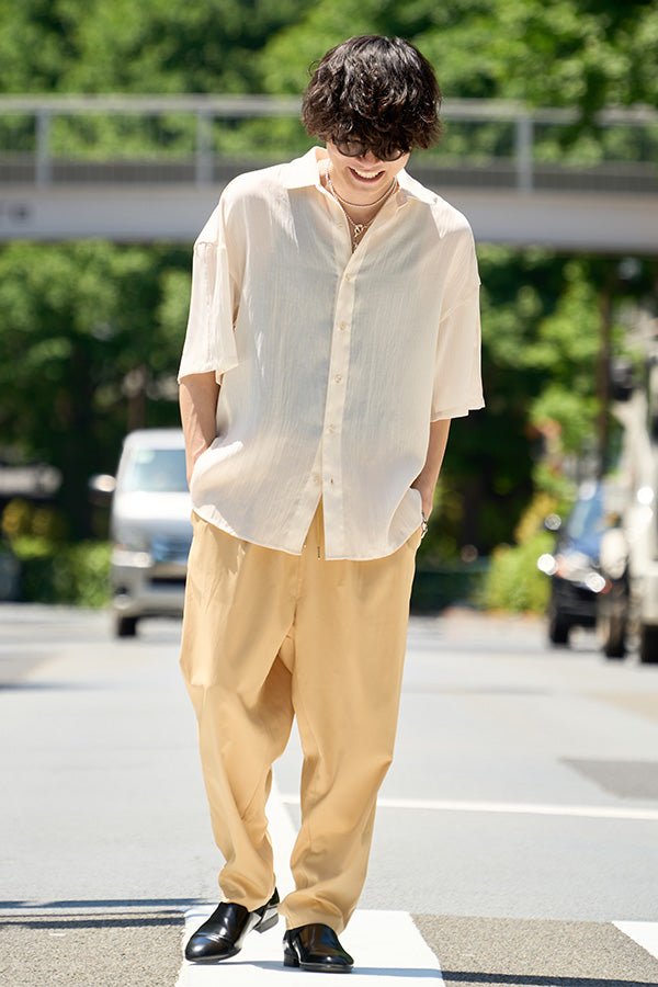 【Nora Lily】2 Tuck Tapered Pants(UNISEX)-Light YELLOW-224360053-31F