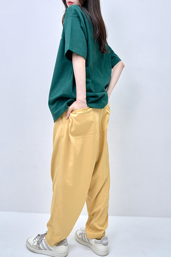 【Nora Lily】2 Tuck Tapered Pants(UNISEX)-Light YELLOW-224360053-31F