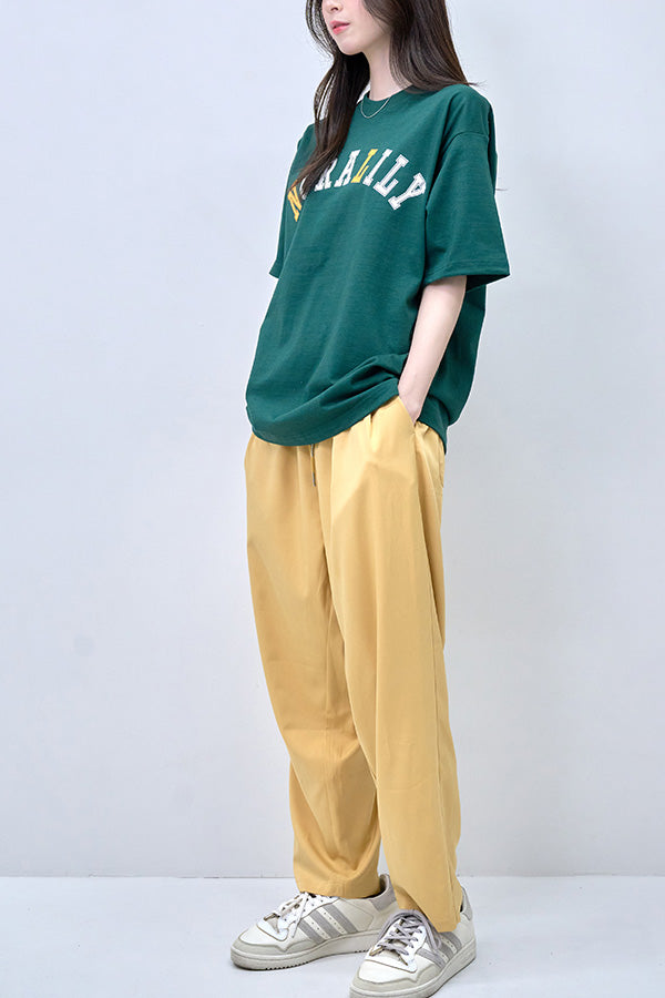 【Nora Lily】2 Tuck Tapered Pants(UNISEX)-Light YELLOW-224360053-31F