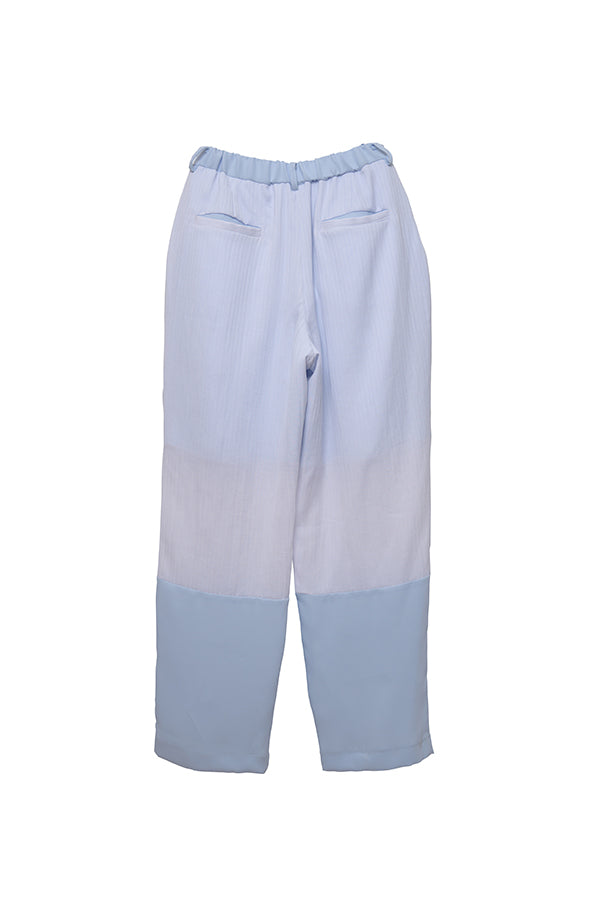 【Nora Lily】Sheer Layered Pants(UNISEX)-Light BLUE x WHITE-224360054-01