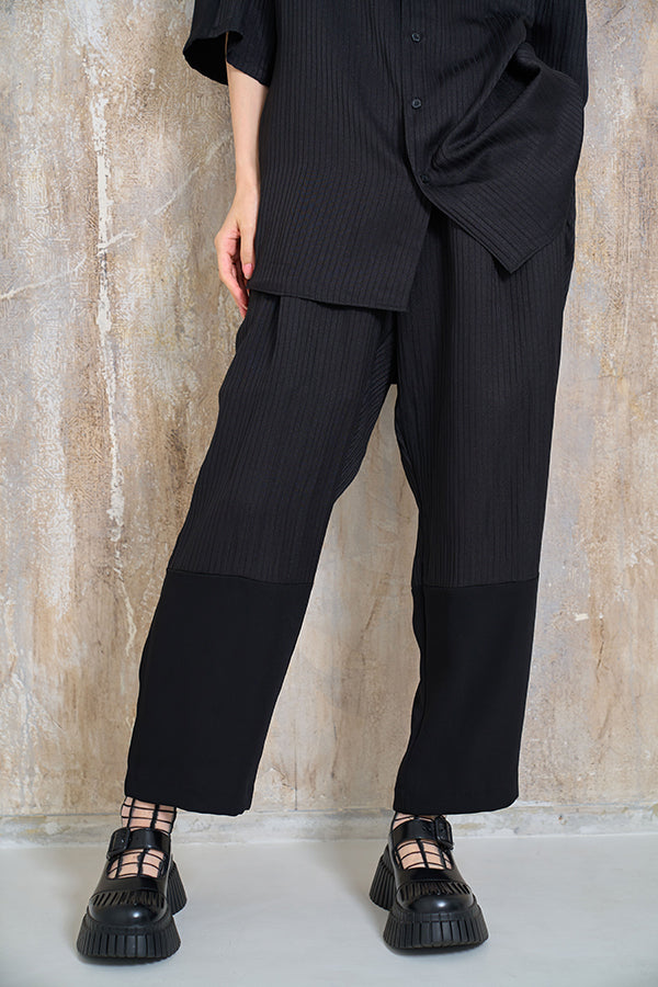 【Nora Lily】Sheer Layered Pants(UNISEX)-BLACK-224360054-19