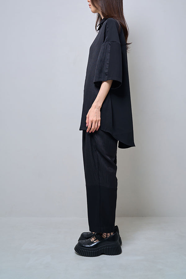 【Nora Lily】Sheer Layered Pants(UNISEX)-BLACK-224360054-19