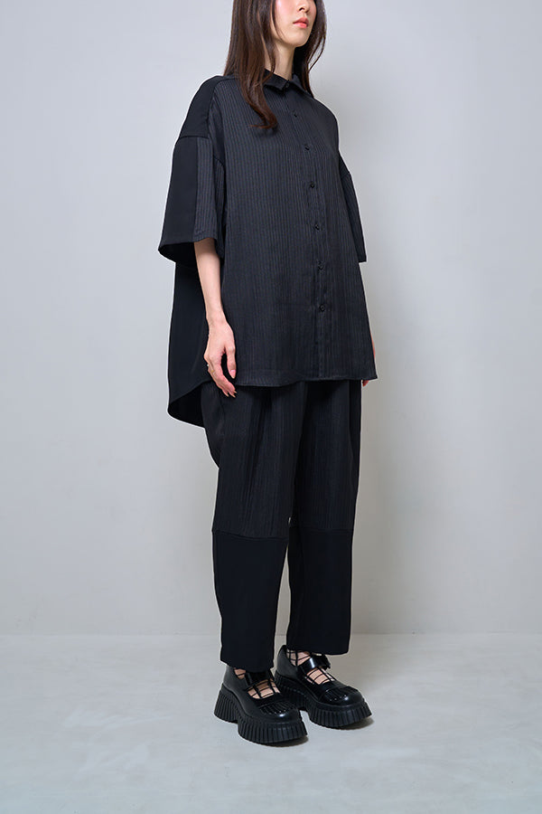 【Nora Lily】Sheer Layered Pants(UNISEX)-BLACK-224360054-19