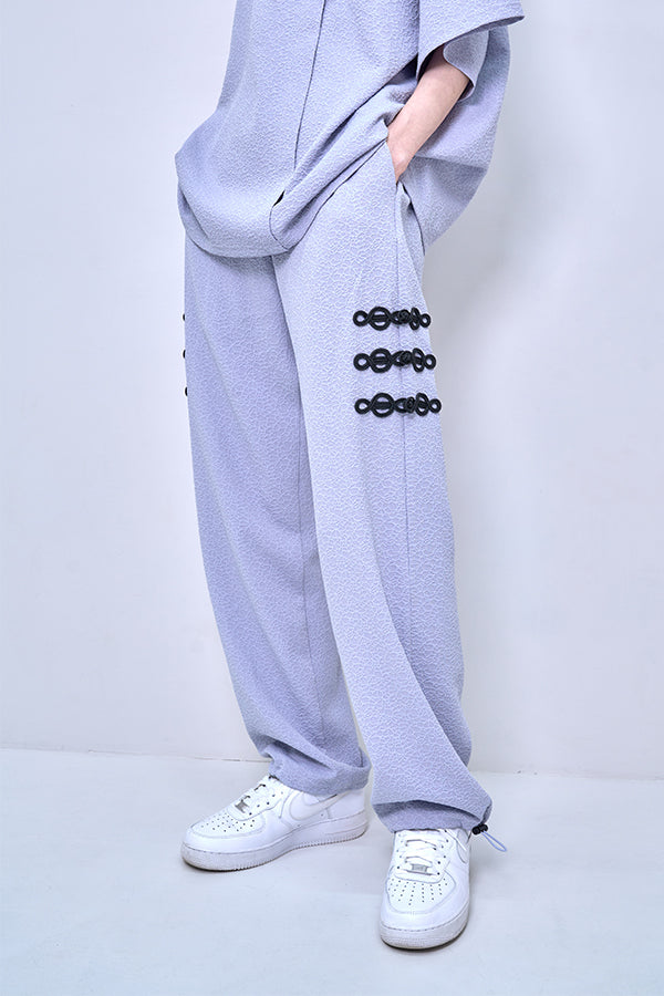 【Nora Lily】Melange China Straight Pants(UNISEX)-Light GREY-224360055-11