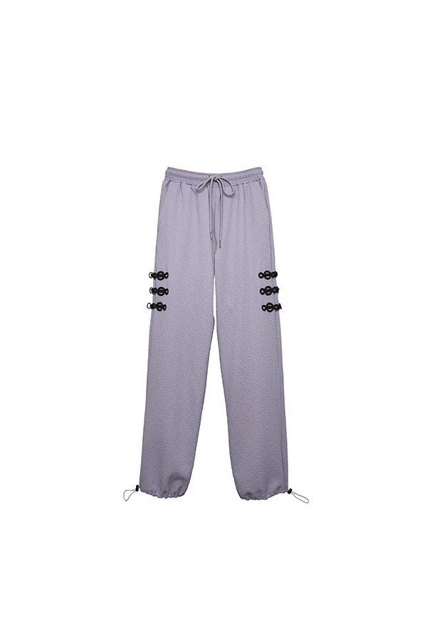 【Nora Lily】Melange China Straight Pants(UNISEX)-Light GREY-224360055-11