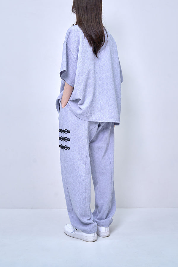 【Nora Lily】Melange China Straight Pants(UNISEX)-Light GREY-224360055-11